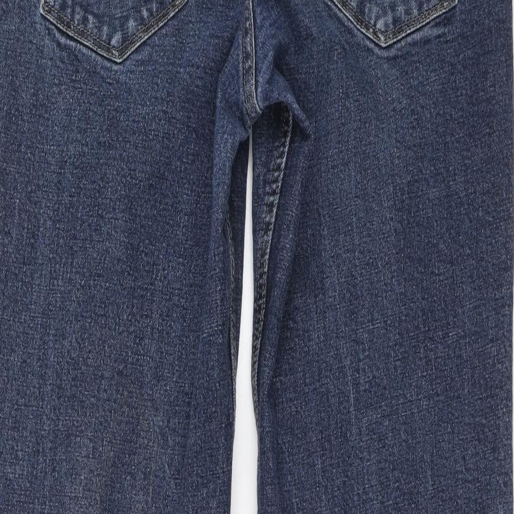Preworn Mens Blue Cotton Straight Jeans L30 in Regular Zip