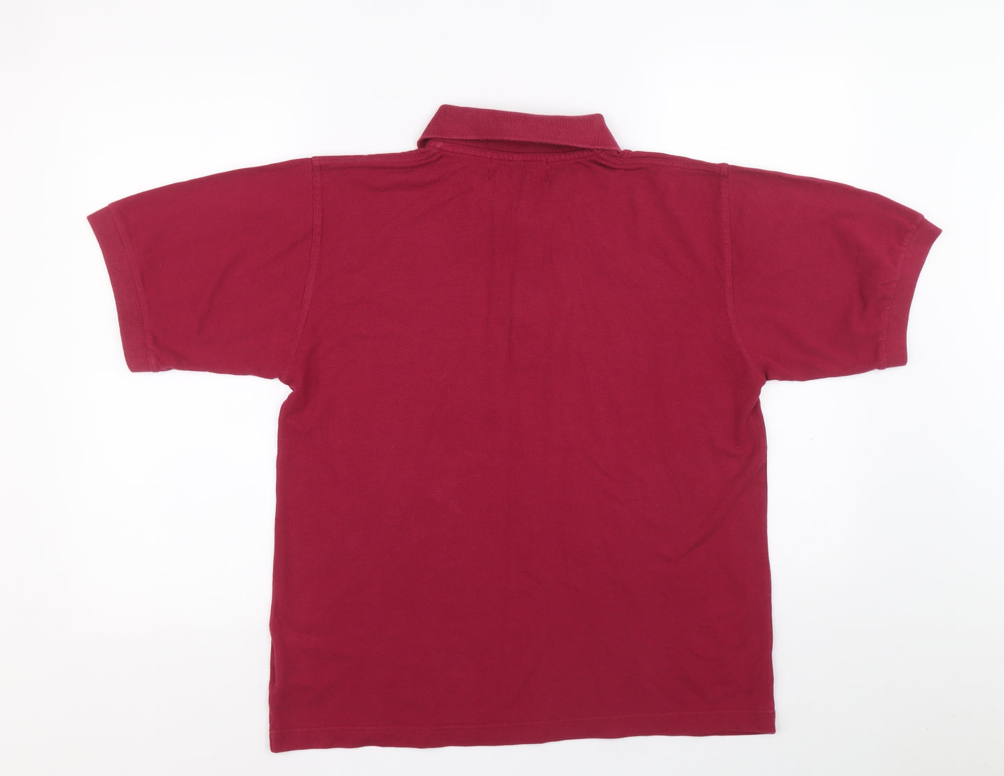 Antartex Mens Pink 100% Cotton Polo Size S Collared Button