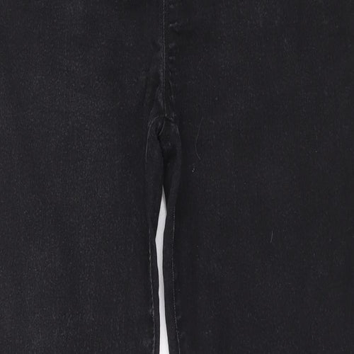 KATE Womens Black Cotton Jegging Trousers Size 12 L26 in Slim