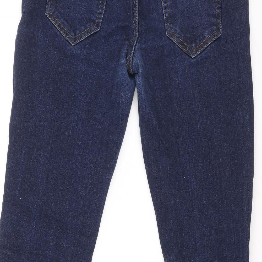 River Island Womens Blue Cotton Skinny Jeans Size 28 L30 in Regular Button