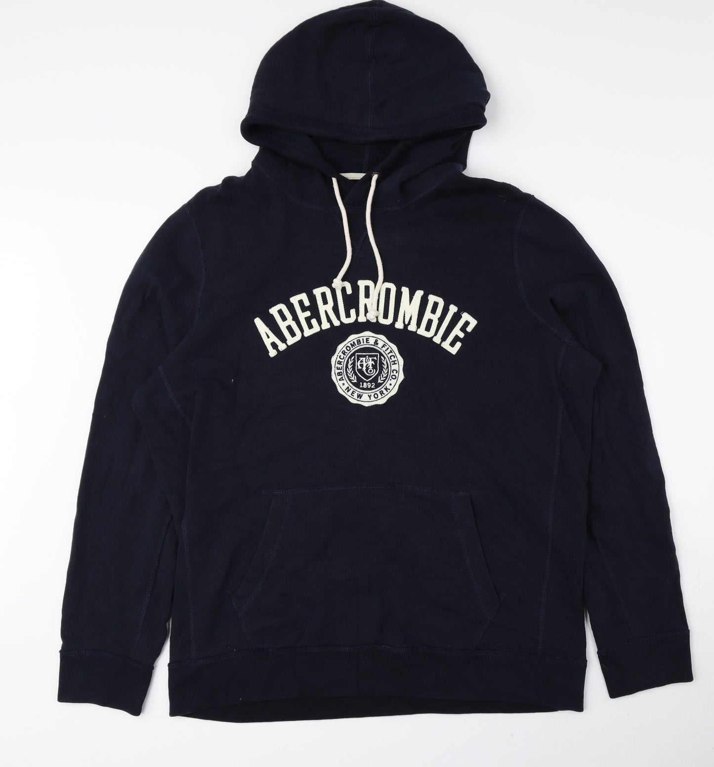 Abercrombie & Fitch Mens Blue Cotton Pullover Hoodie Size XL