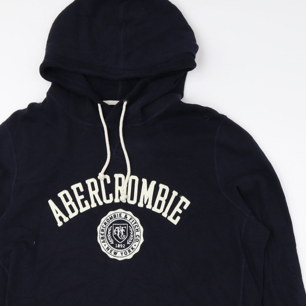 Abercrombie & Fitch Mens Blue Cotton Pullover Hoodie Size XL