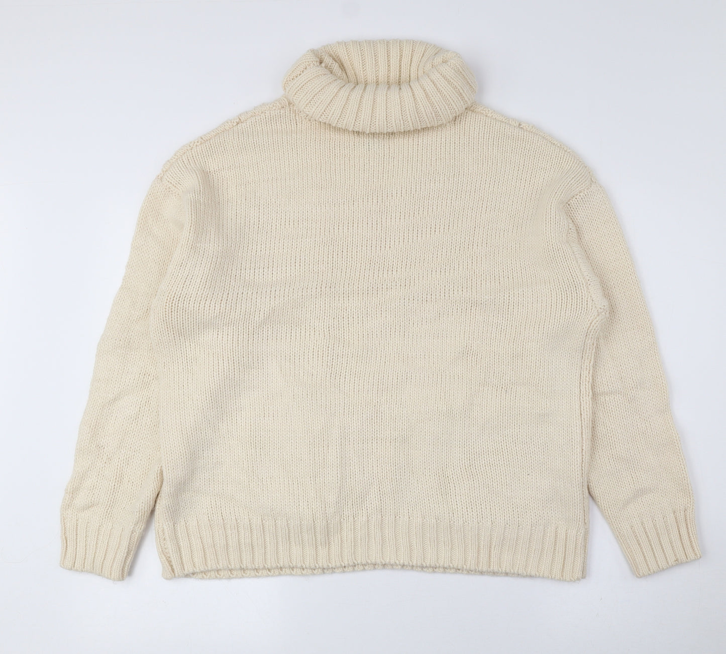 Primark Womens Brown Roll Neck Acrylic Pullover Jumper Size L