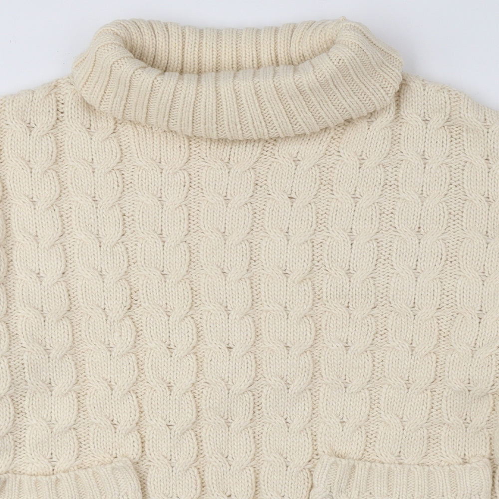 Primark Womens Brown Roll Neck Acrylic Pullover Jumper Size L