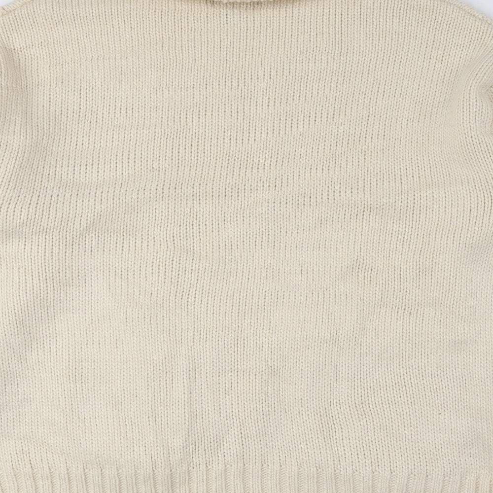 Primark Womens Brown Roll Neck Acrylic Pullover Jumper Size L
