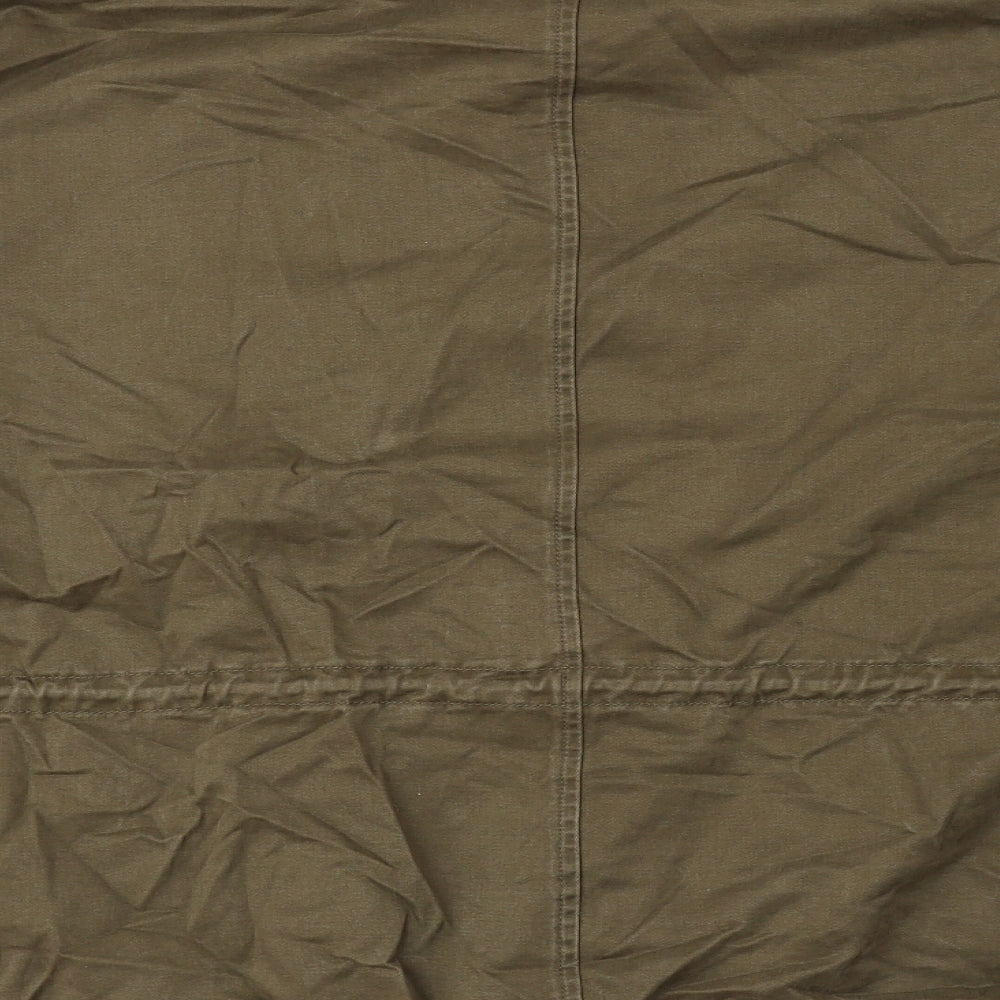 H&M Womens Green Jacket Size M Snap - Bird Fowers