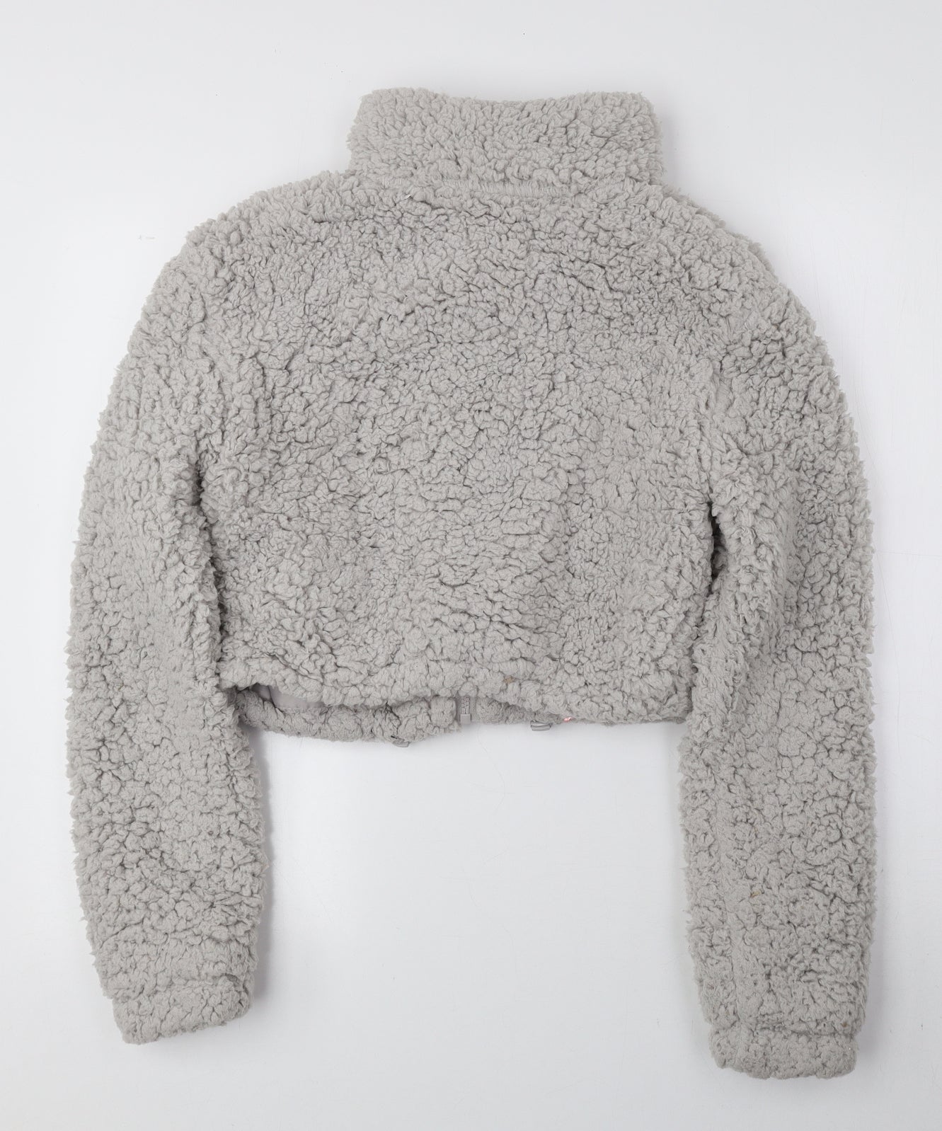 New Look Girls Grey Jacket Coat Size 12-13 Years Zip - Faux Fur