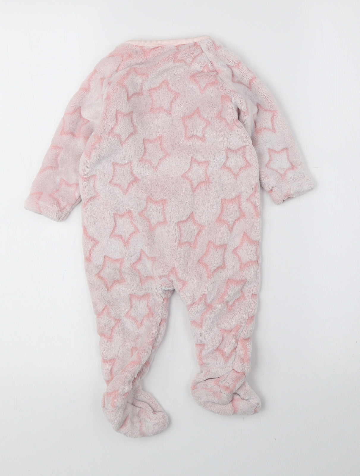 NEXT Baby Pink Geometric Polyester Catsuit One-Piece Size 3-6 Months Zip - Stars