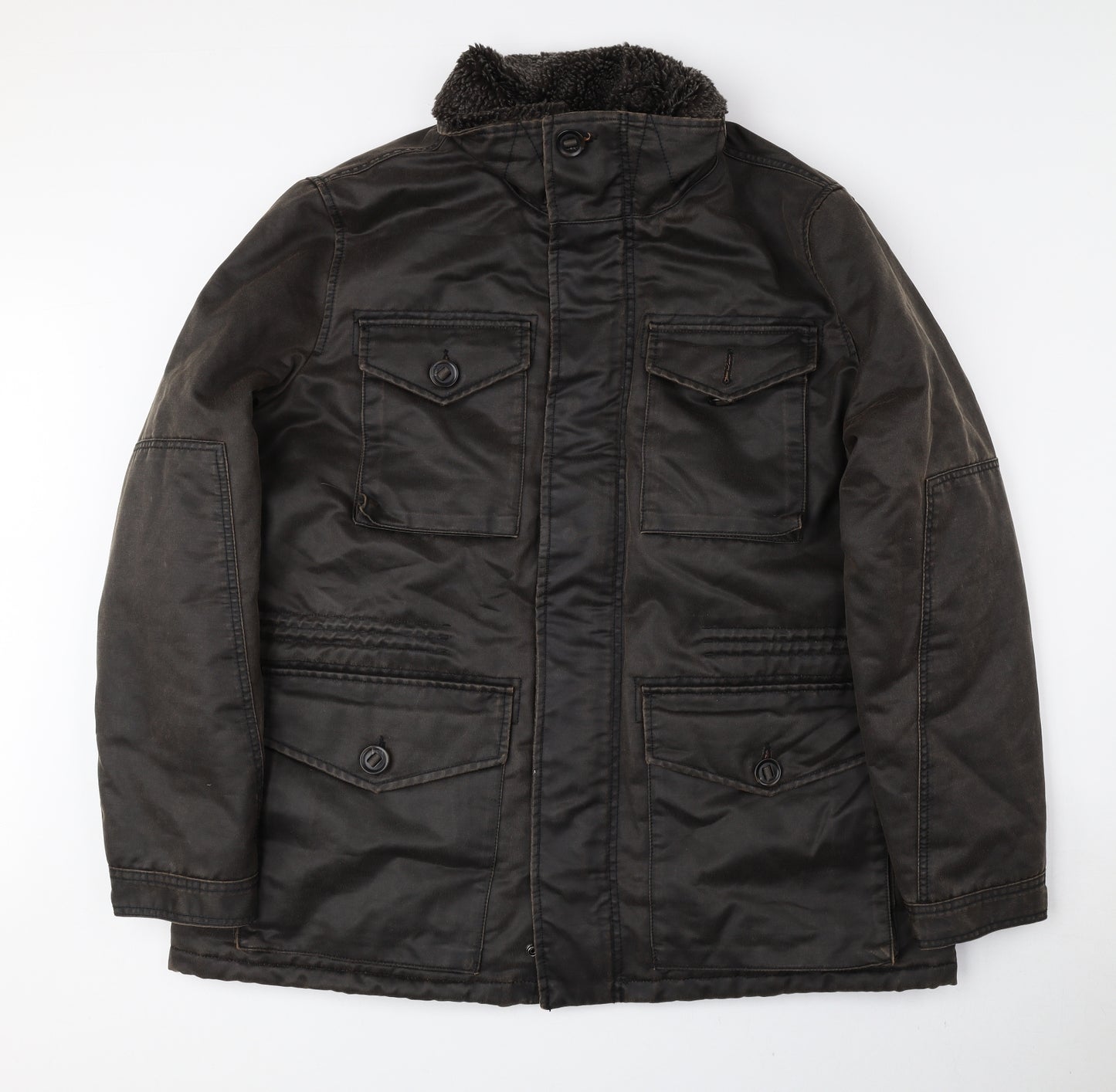 Marks and Spencer Mens Brown Jacket Size 2XL Snap