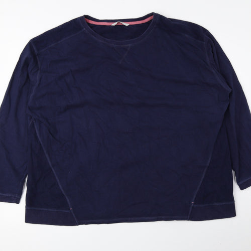 George Womens Blue Cotton Pullover Sweatshirt Size 22 Pullover