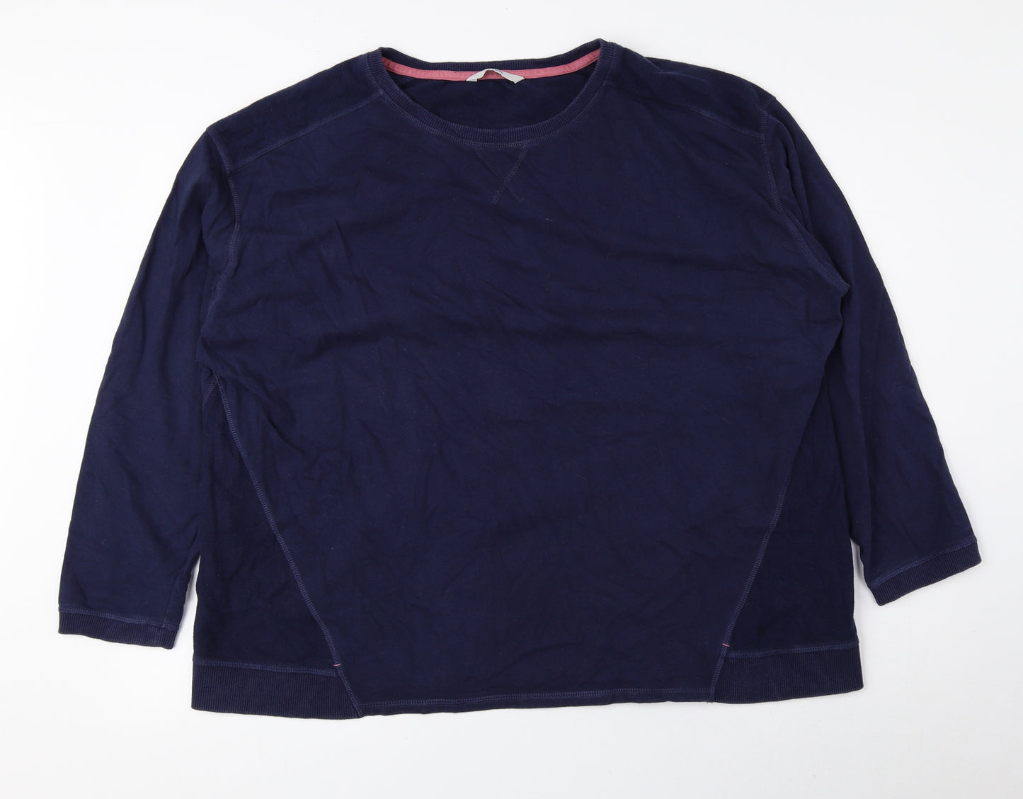 George Womens Blue Cotton Pullover Sweatshirt Size 22 Pullover