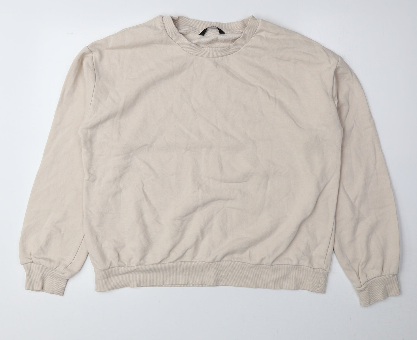George Womens Beige Cotton Pullover Sweatshirt Size M Pullover