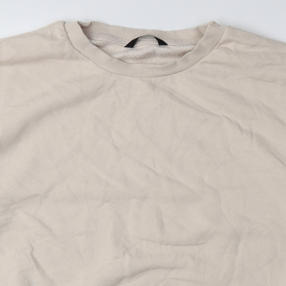 George Womens Beige Cotton Pullover Sweatshirt Size M Pullover