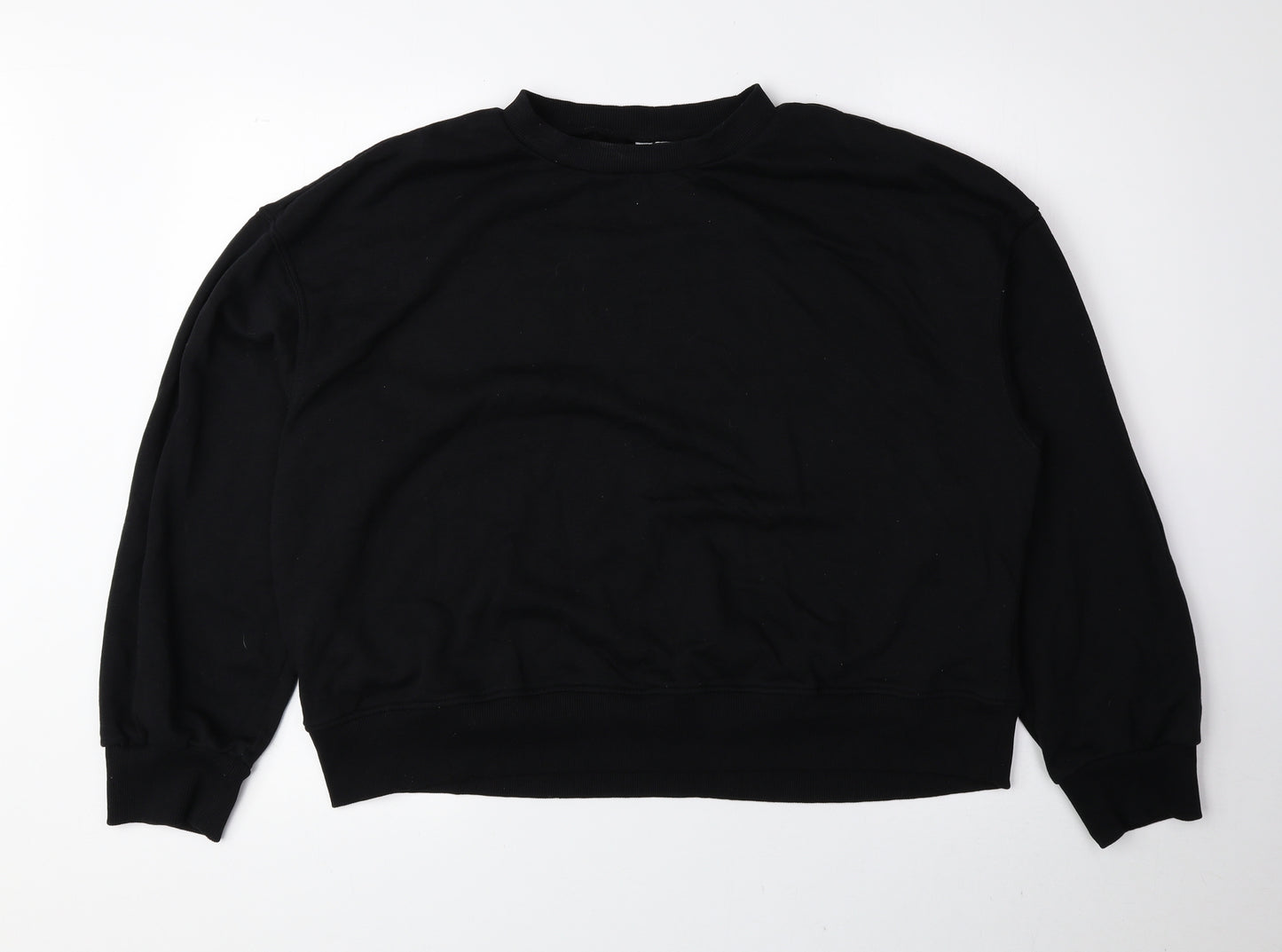 Divided by H&M Womens Black Cotton Pullover Sweatshirt Size L Pullover
