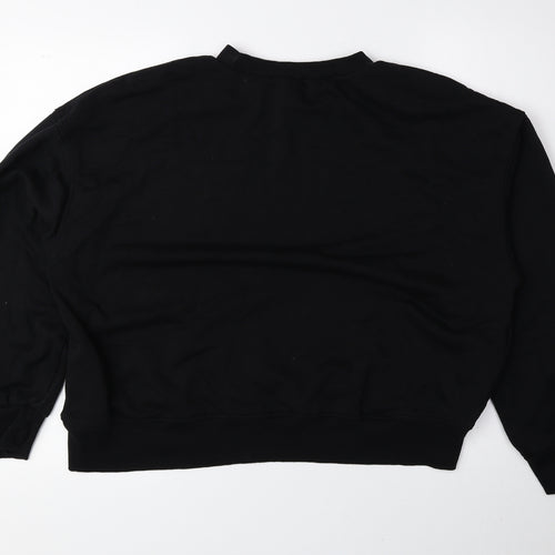Divided by H&M Womens Black Cotton Pullover Sweatshirt Size L Pullover
