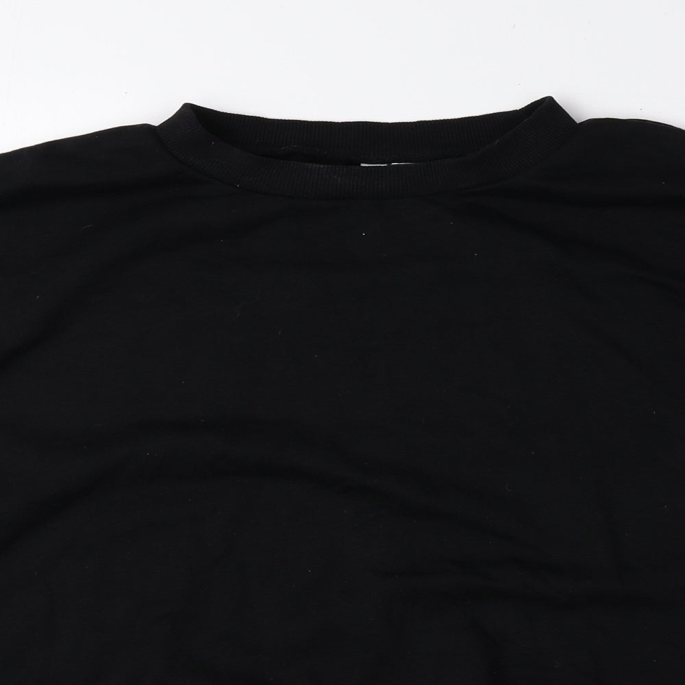 Divided by H&M Womens Black Cotton Pullover Sweatshirt Size L Pullover
