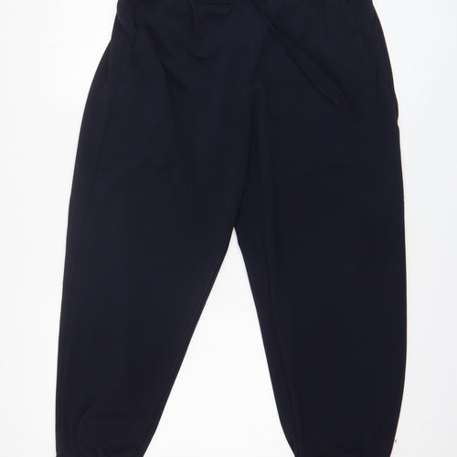 NEXT Womens Blue Polyester Jogger Trousers Size 16 L34.5 in Regular Drawstring