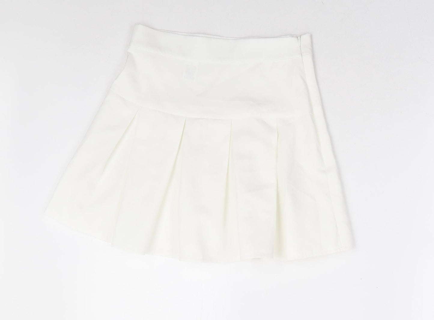 SheIn Womens White Polyester Mini Skirt Size XS Zip