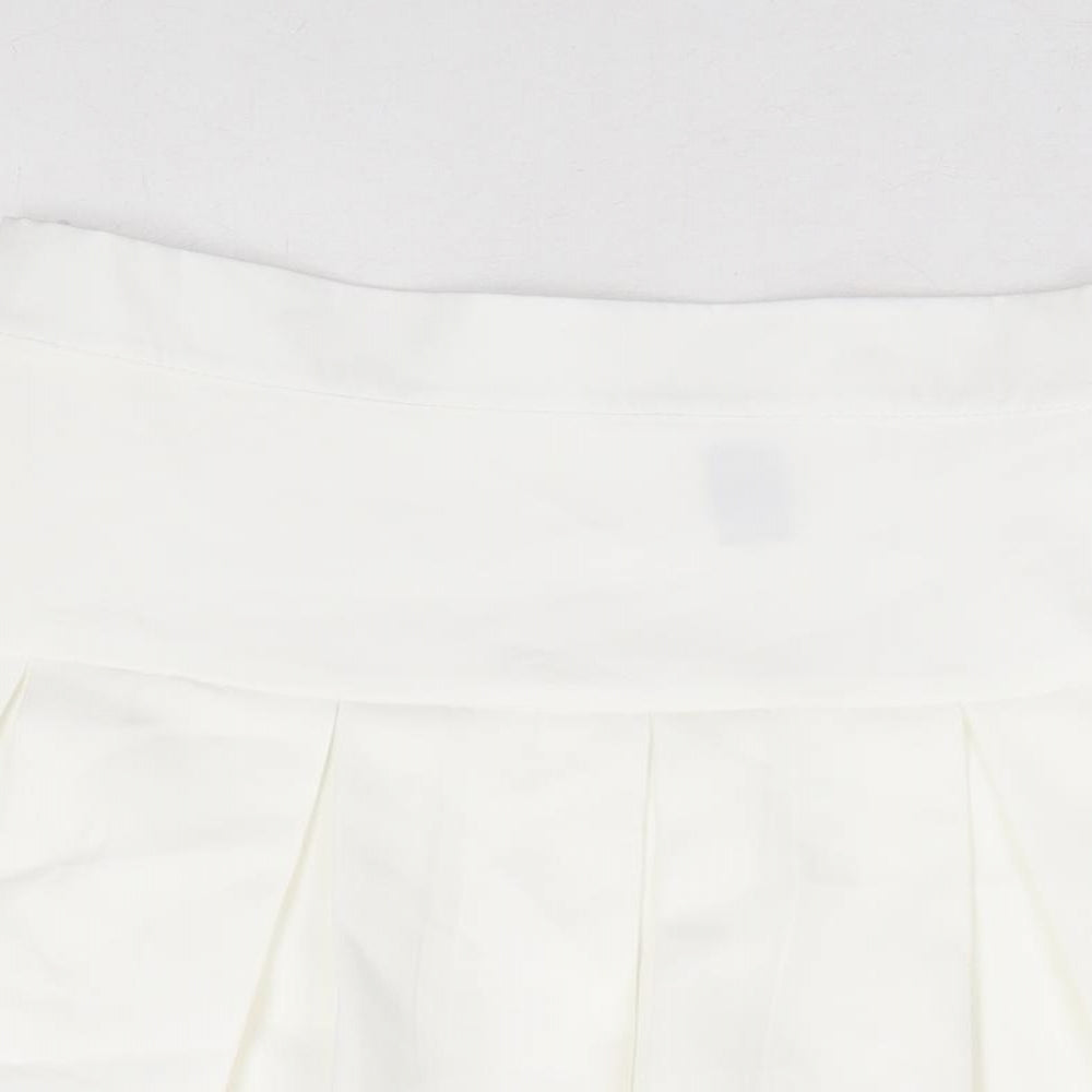 SheIn Womens White Polyester Mini Skirt Size XS Zip