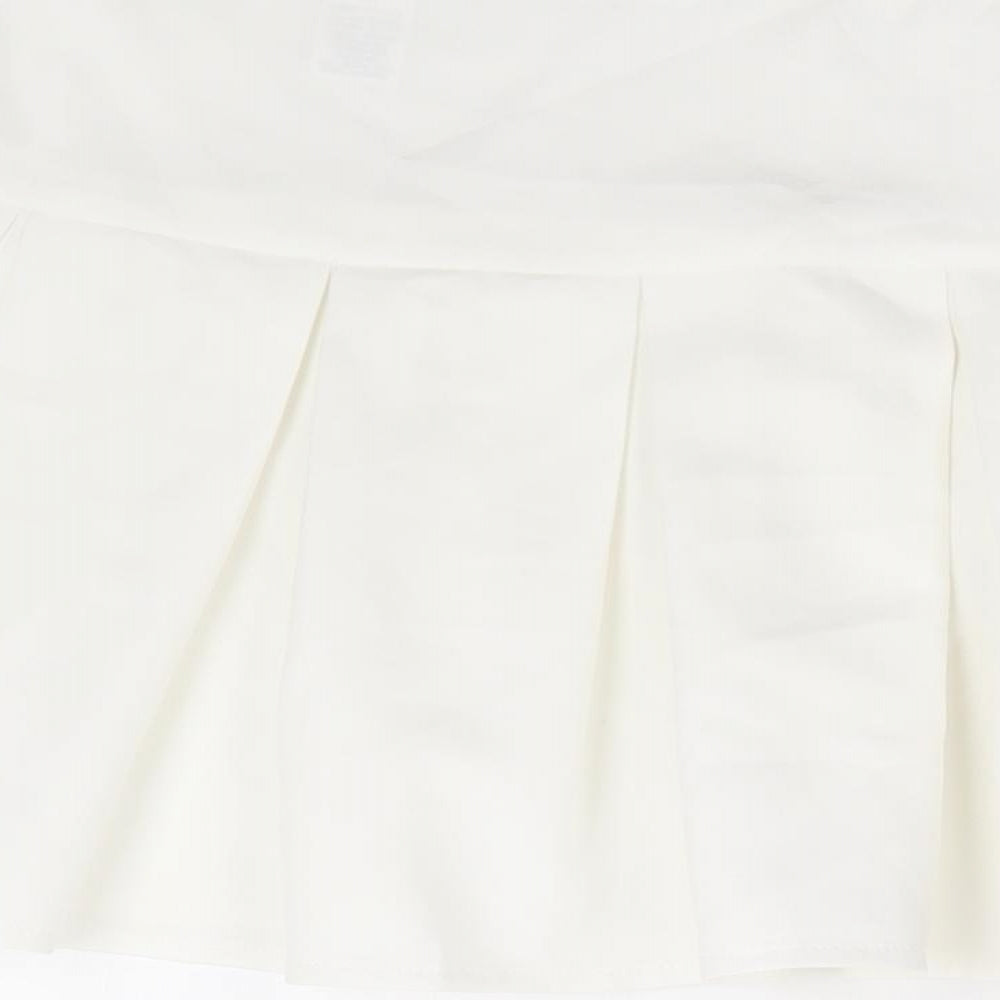 SheIn Womens White Polyester Mini Skirt Size XS Zip