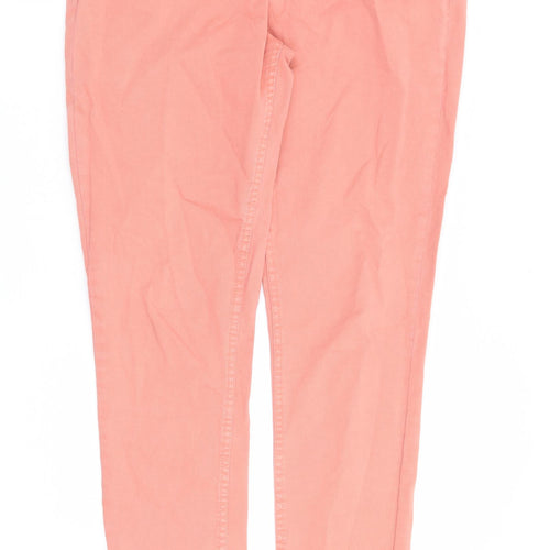 Promod Womens Pink Cotton Skinny Jeans Size 34 in L31 in Regular Zip