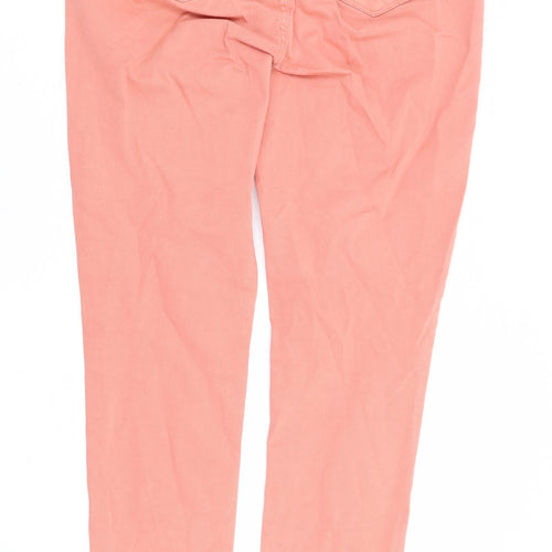 Promod Womens Pink Cotton Skinny Jeans Size 34 in L31 in Regular Zip