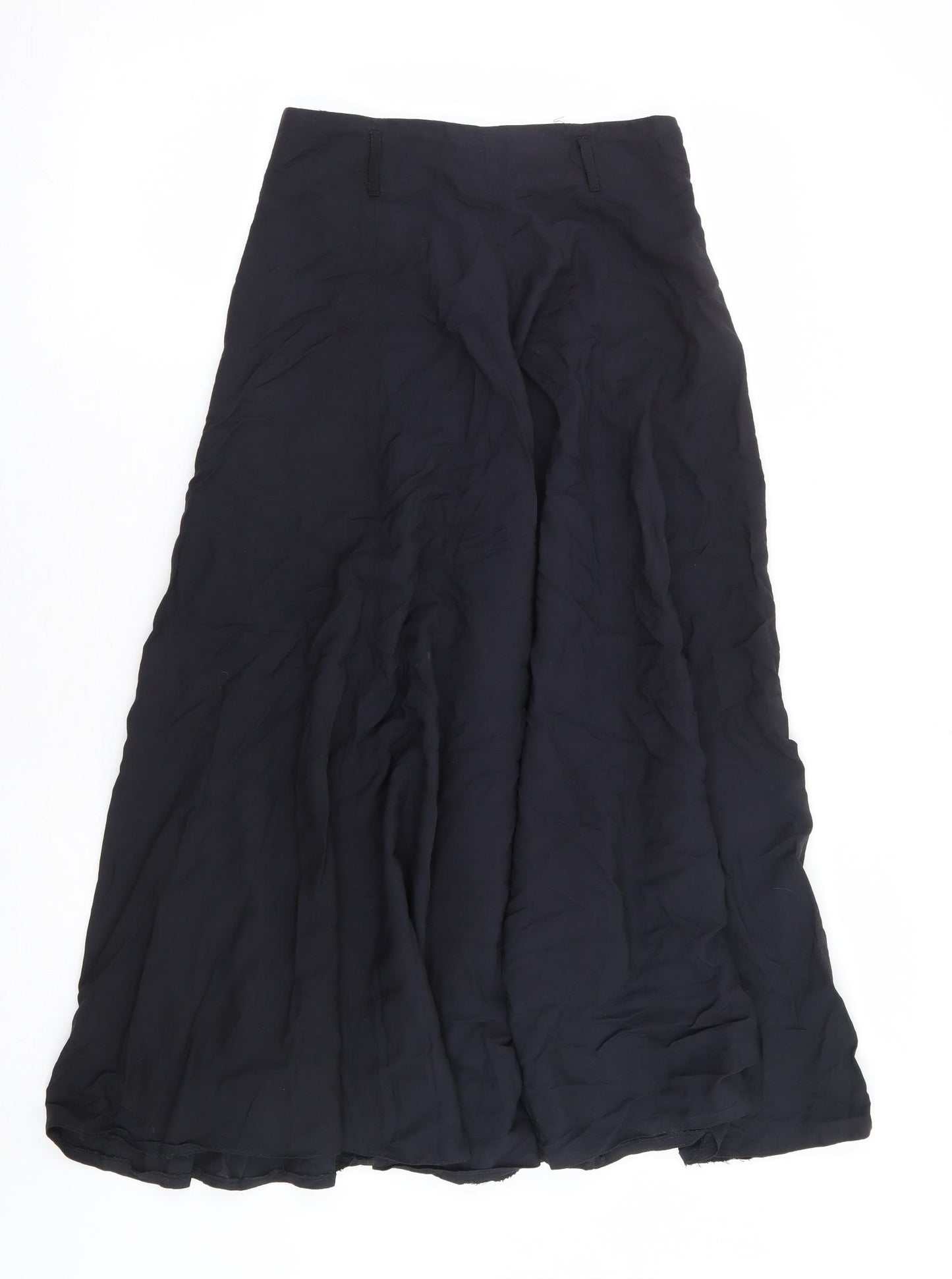 Charlotte Halton Womens Blue Viscose A-Line Skirt Size 12 Zip