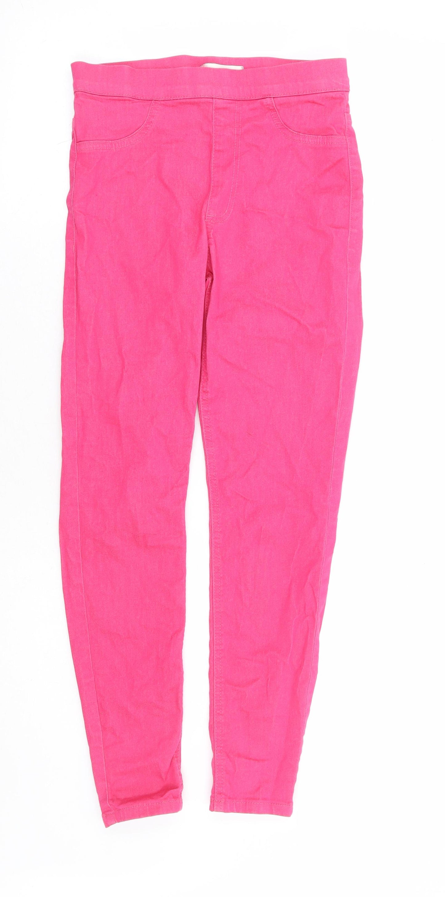Marks and Spencer Womens Pink Cotton Jegging Jeans Size 8 L26 in Regular