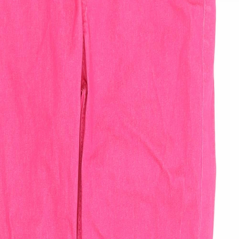 Marks and Spencer Womens Pink Cotton Jegging Jeans Size 8 L26 in Regular