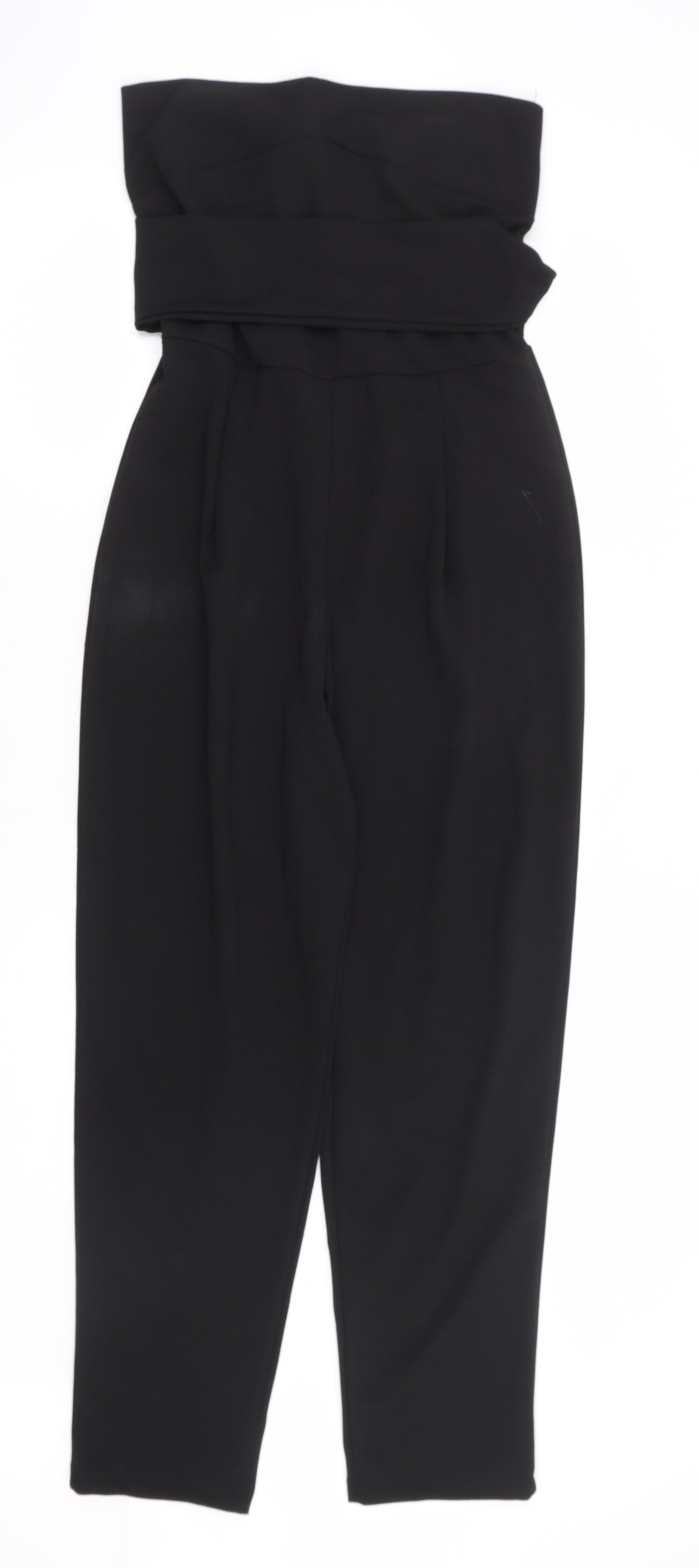 Boohoo Womens Black Polyester Jumpsuit One-Piece Size 12 L27 in - Bandeau