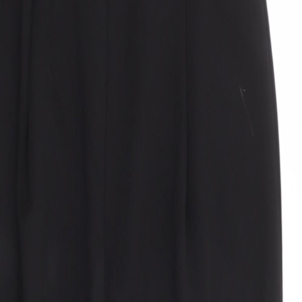 Boohoo Womens Black Polyester Jumpsuit One-Piece Size 12 L27 in - Bandeau