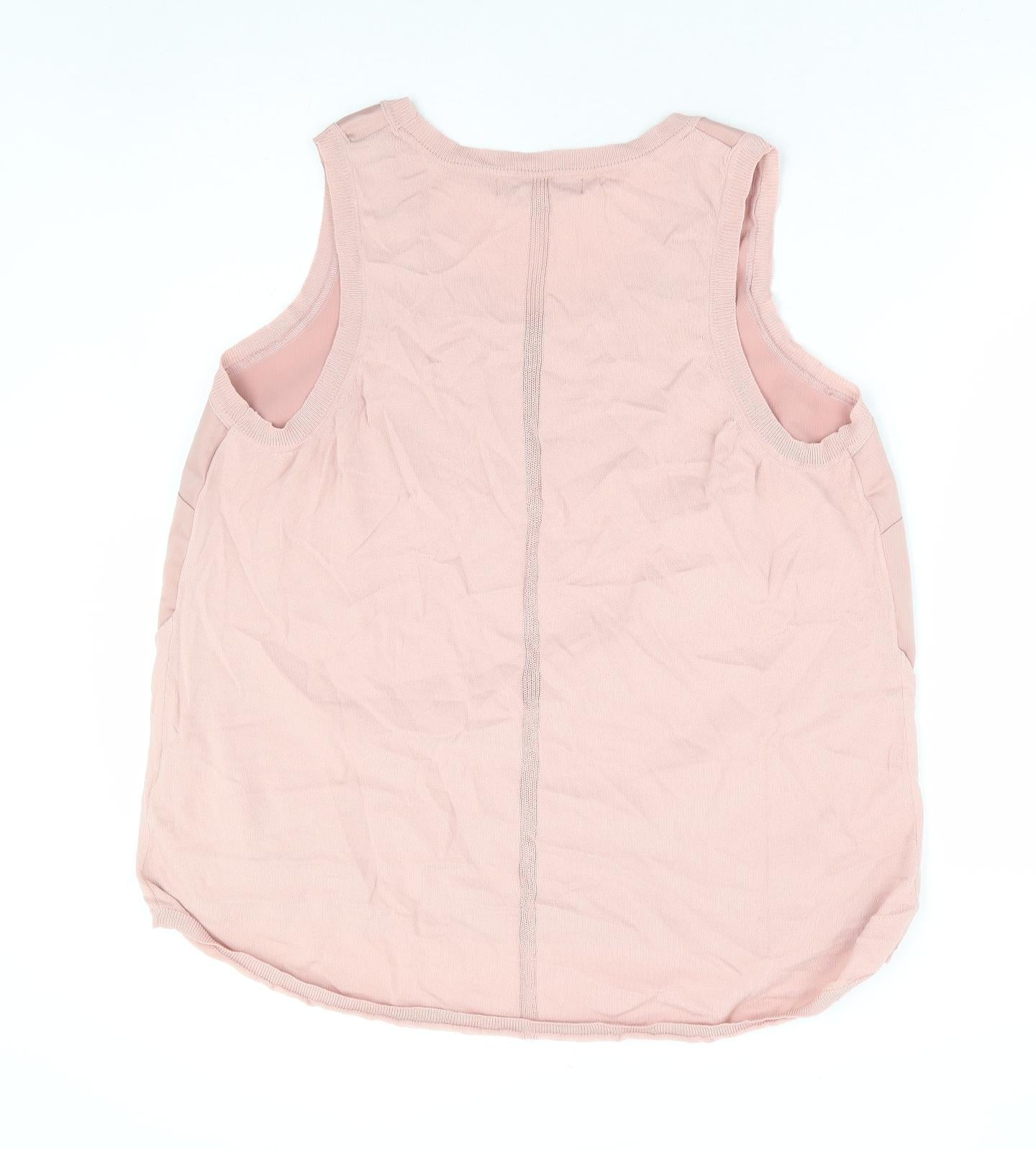 NEXT Womens Pink Viscose Basic Blouse Size 20 Scoop Neck