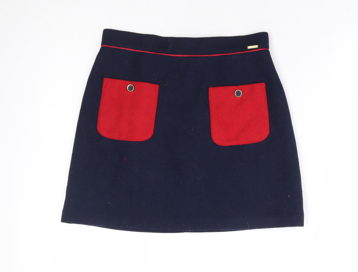 Autograph Girls Blue Polyester A-Line Skirt Size 11-12 Years Regular Zip