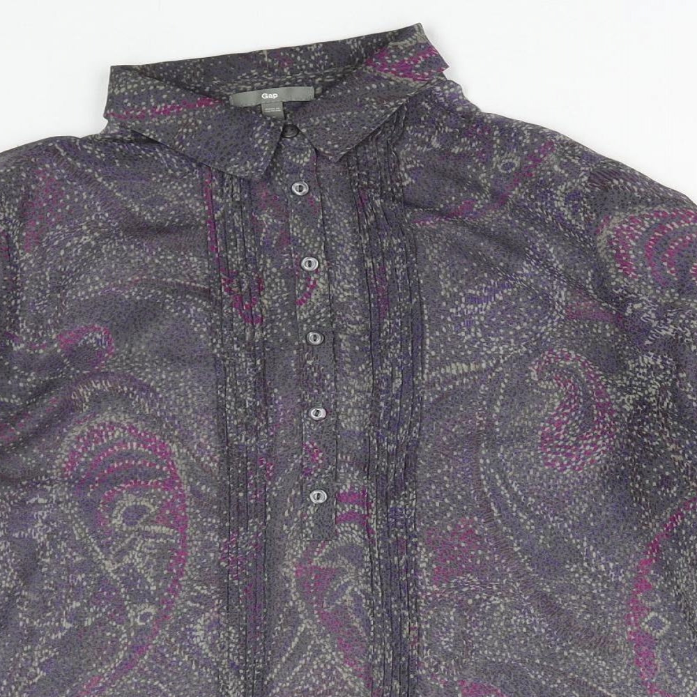Gap Womens Multicoloured Paisley Polyester Basic Blouse Size S Collared