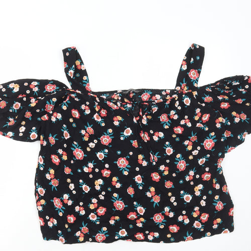 Dororthy Perkins Womens Multicoloured Floral Polyester Basic Blouse Size 12 Off the Shoulder