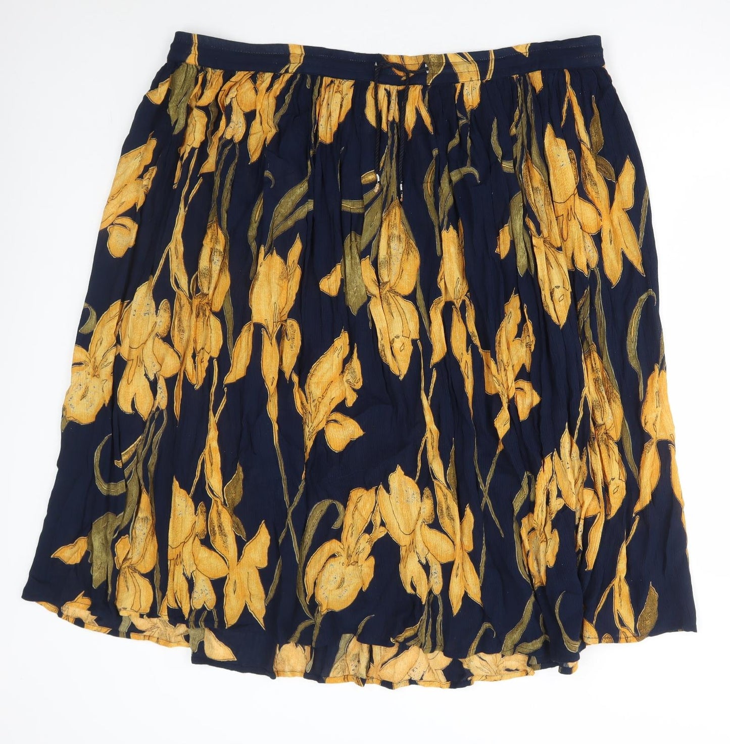 Akal Collection Womens Multicoloured Floral Polyester Flare Skirt Size 44 in Drawstring