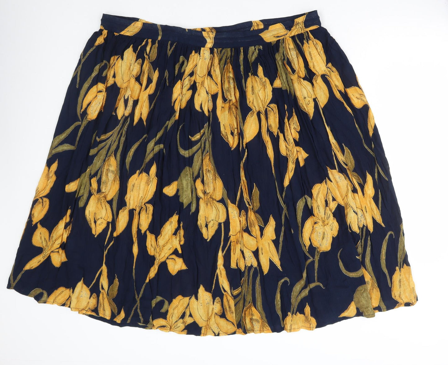 Akal Collection Womens Multicoloured Floral Polyester Flare Skirt Size 44 in Drawstring