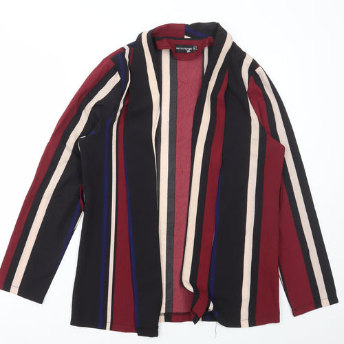 PRETTYLITTLETHING Womens Multicoloured Striped Jacket Size 12