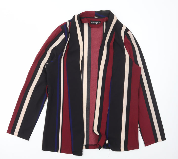 PRETTYLITTLETHING Womens Multicoloured Striped Jacket Size 12