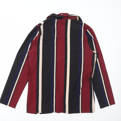 PRETTYLITTLETHING Womens Multicoloured Striped Jacket Size 12