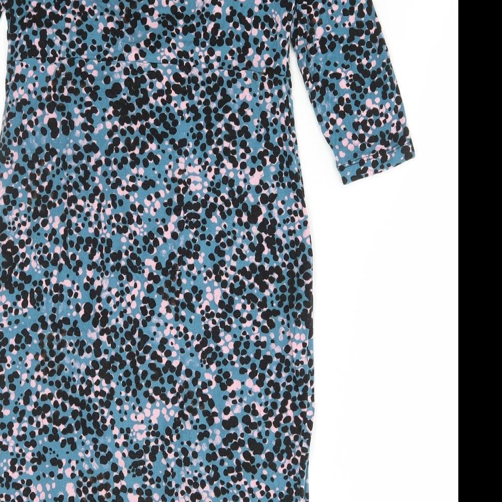Serephina Womens Multicoloured Animal Print Viscose A-Line Size 10 Round Neck Pullover