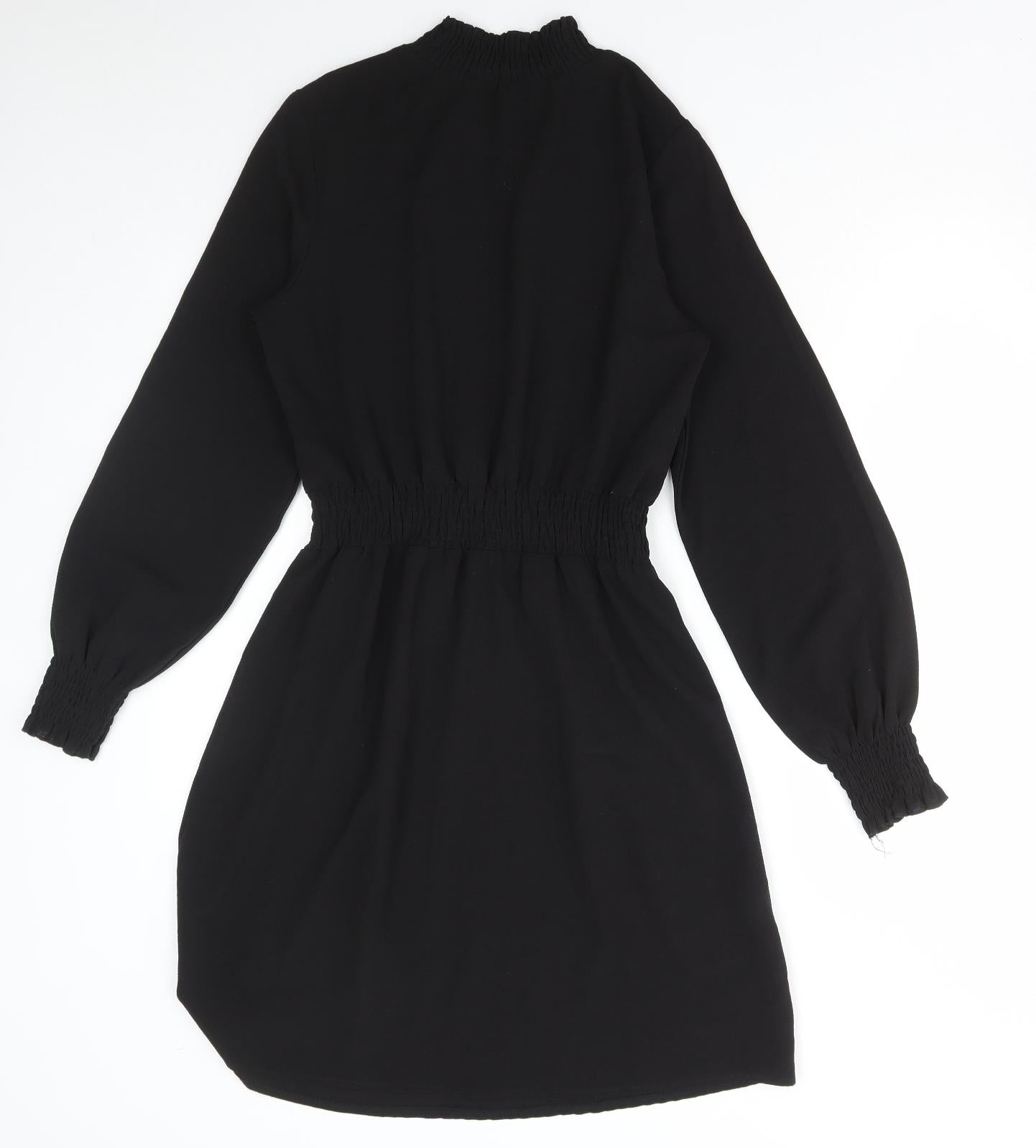 New Look Womens Black Polyester A-Line Size 8 High Neck Pullover