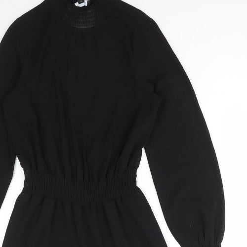 New Look Womens Black Polyester A-Line Size 8 High Neck Pullover