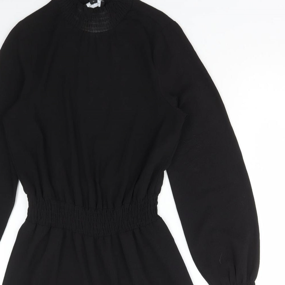 New Look Womens Black Polyester A-Line Size 8 High Neck Pullover