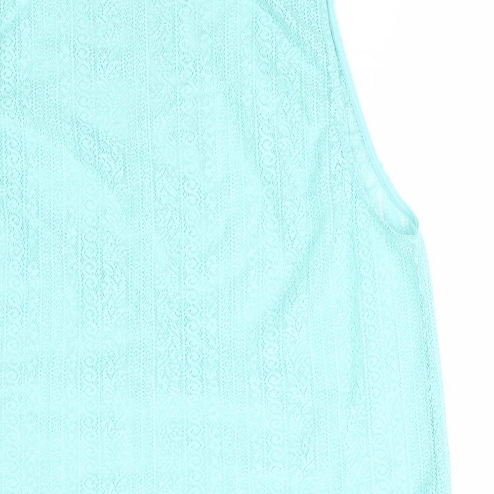 Primark Womens Blue Polyester Basic Tank Size L Boat Neck