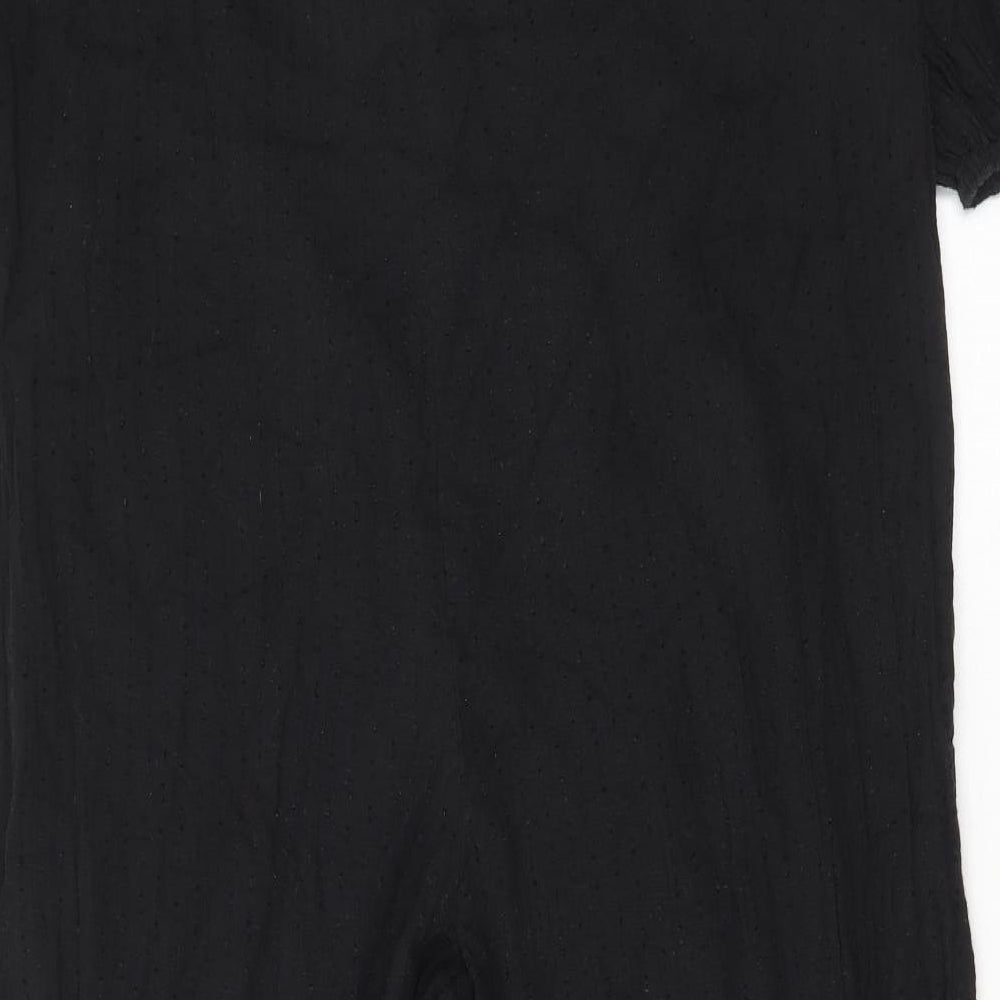 ASOS Womens Black Cotton Jumpsuit One-Piece Size 14 L23 in Pullover
