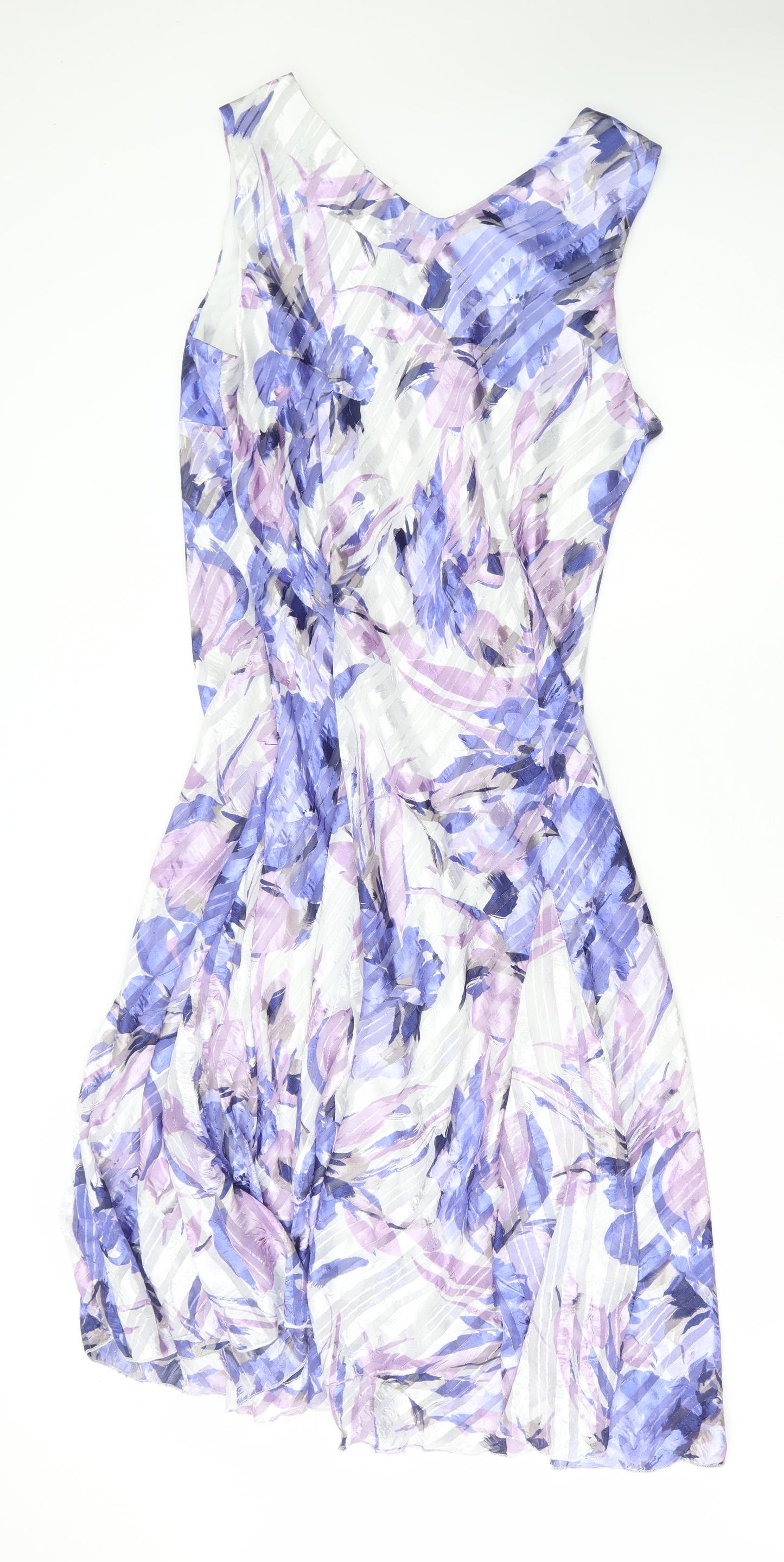 Anna Rose Womens Multicoloured Floral Polyester A-Line Size 22 Scoop Neck Pullover
