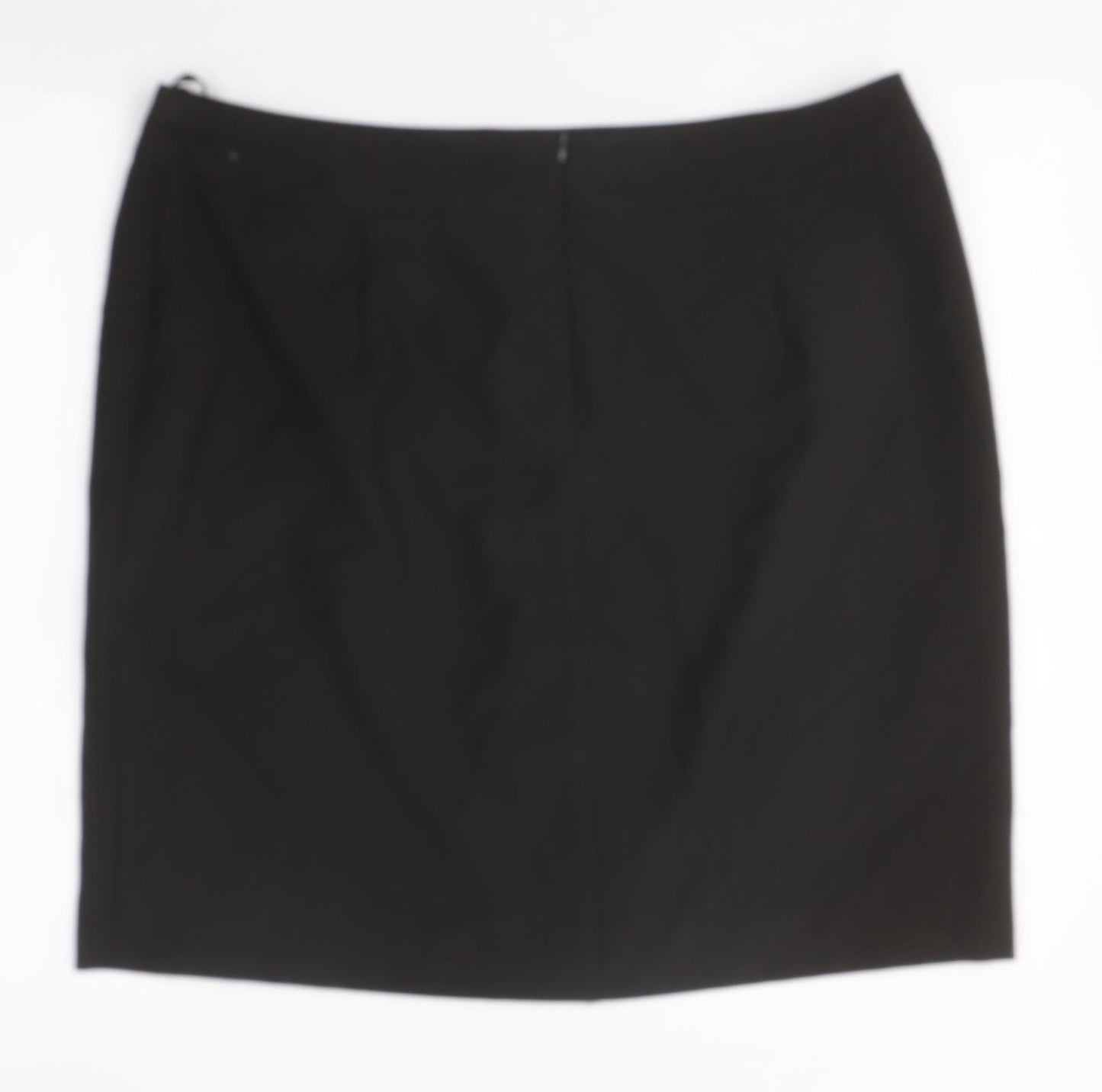 Preworn Womens Brown Polyester Straight & Pencil Skirt Size 20 Zip