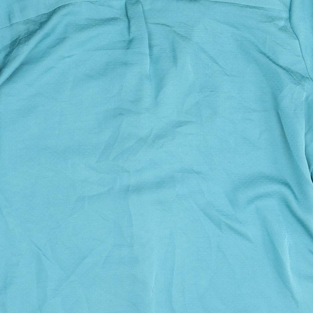 Marks and Spencer Womens Blue Polyester Basic Blouse Size 20 V-Neck