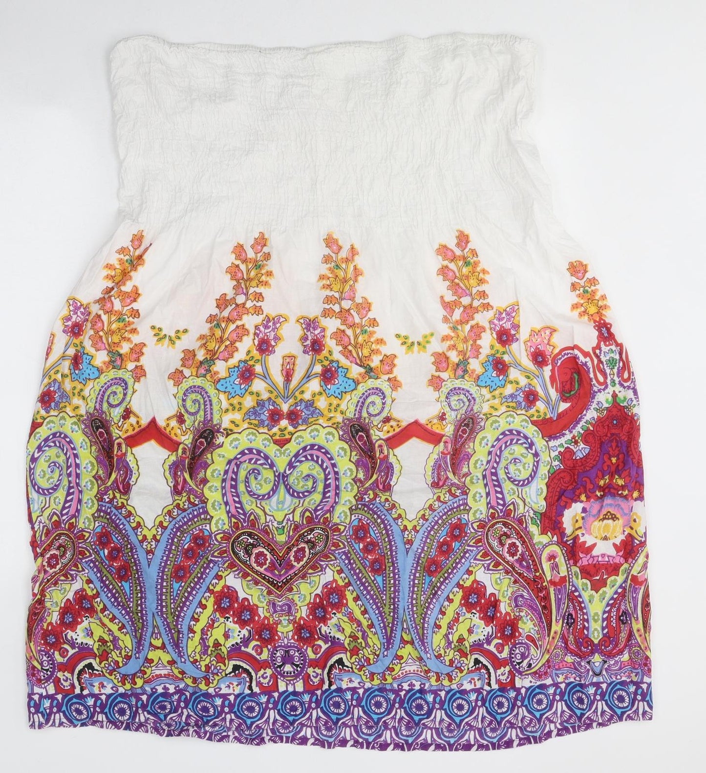 pistachio Womens Multicoloured Paisley Polyester A-Line Size L Off the Shoulder Pullover